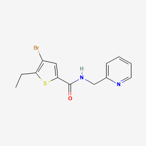 4-bromo-5-ethyl-N-(pyridin-2-ylmethyl)thiophene-2-carboxamide