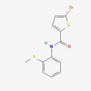 molecular formula C12H10BrNOS2 B3487914 5-bromo-N-(2-(methylthio)phenyl)thiophene-2-carboxamide 