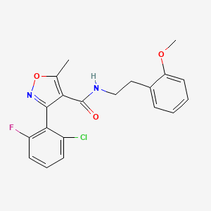 3-(2-chloro-6-fluorophenyl)-N-[2-(2-methoxyphenyl)ethyl]-5-methyl-1,2-oxazole-4-carboxamide