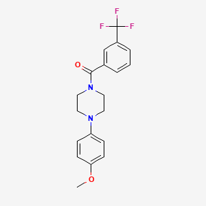 molecular formula C19H19F3N2O2 B3487948 [4-(4-METHOXYPHENYL)PIPERAZINO][3-(TRIFLUOROMETHYL)PHENYL]METHANONE 