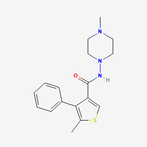 5-methyl-N-(4-methylpiperazin-1-yl)-4-phenylthiophene-3-carboxamide