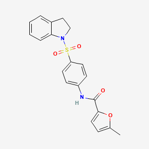 molecular formula C20H18N2O4S B3487960 N-[4-(2,3-dihydro-1H-indol-1-ylsulfonyl)phenyl]-5-methyl-2-furamide 