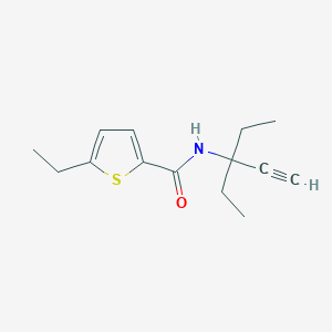 molecular formula C14H19NOS B3487989 5-ethyl-N-(3-ethylpent-1-yn-3-yl)thiophene-2-carboxamide 