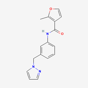 2-methyl-N-{3-[(1H-pyrazol-1-yl)methyl]phenyl}furan-3-carboxamide