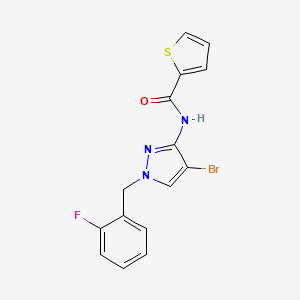 N-[4-bromo-1-(2-fluorobenzyl)-1H-pyrazol-3-yl]-2-thiophenecarboxamide