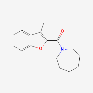 molecular formula C16H19NO2 B3488016 1-AZEPANYL(3-METHYL-1-BENZOFURAN-2-YL)METHANONE 