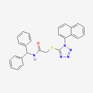 N-(DIPHENYLMETHYL)-2-{[1-(NAPHTHALEN-1-YL)-1H-1,2,3,4-TETRAZOL-5-YL]SULFANYL}ACETAMIDE