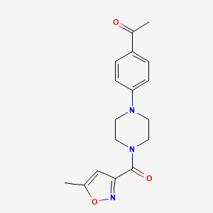 molecular formula C17H19N3O3 B3488086 1-{4-[4-(5-METHYL-1,2-OXAZOLE-3-CARBONYL)PIPERAZIN-1-YL]PHENYL}ETHAN-1-ONE 