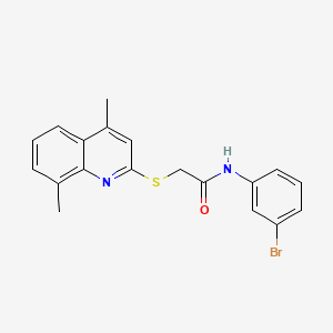 N-(3-bromophenyl)-2-(4,8-dimethylquinolin-2-yl)sulfanylacetamide