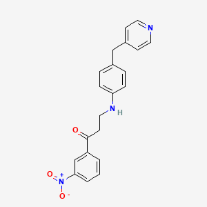 1-(3-NITROPHENYL)-3-({4-[(PYRIDIN-4-YL)METHYL]PHENYL}AMINO)PROPAN-1-ONE