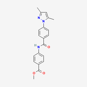 Methyl 4-[[4-(3,5-dimethylpyrazol-1-yl)benzoyl]amino]benzoate