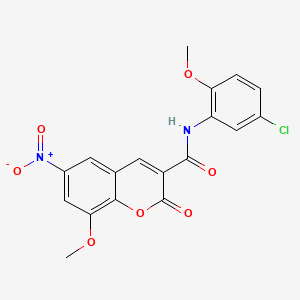 N-(5-chloro-2-methoxyphenyl)-8-methoxy-6-nitro-2-oxo-2H-chromene-3-carboxamide