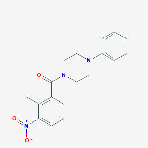 [4-(2,5-Dimethylphenyl)piperazin-1-yl]-(2-methyl-3-nitrophenyl)methanone