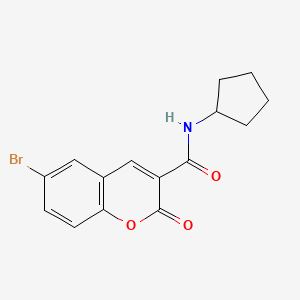 6-bromo-N-cyclopentyl-2-oxochromene-3-carboxamide