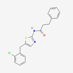 N-[5-(2-chlorobenzyl)-1,3-thiazol-2-yl]-3-phenylpropanamide