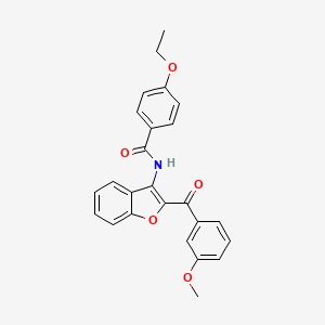 4-ethoxy-N-[2-(3-methoxybenzoyl)-1-benzofuran-3-yl]benzamide