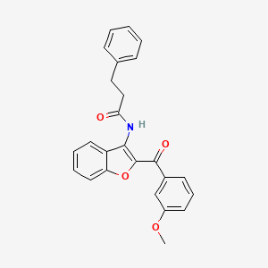 N-[2-(3-methoxybenzoyl)-1-benzofuran-3-yl]-3-phenylpropanamide