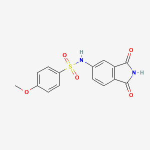 molecular formula C15H12N2O5S B3488199 N-(1,3-dioxo-2,3-dihydro-1H-isoindol-5-yl)-4-methoxybenzenesulfonamide 