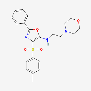 molecular formula C22H25N3O4S B3488221 4-[(4-methylphenyl)sulfonyl]-N-[2-(4-morpholinyl)ethyl]-2-phenyl-1,3-oxazol-5-amine 