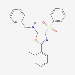 N-benzyl-2-(2-methylphenyl)-4-(phenylsulfonyl)-1,3-oxazol-5-amine