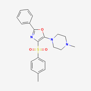 1-methyl-4-{4-[(4-methylphenyl)sulfonyl]-2-phenyl-1,3-oxazol-5-yl}piperazine