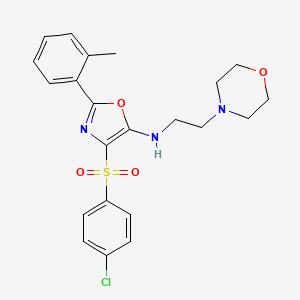 4-[(4-chlorophenyl)sulfonyl]-2-(2-methylphenyl)-N-[2-(4-morpholinyl)ethyl]-1,3-oxazol-5-amine