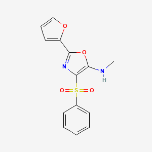 4-(benzenesulfonyl)-2-(furan-2-yl)-N-methyl-1,3-oxazol-5-amine