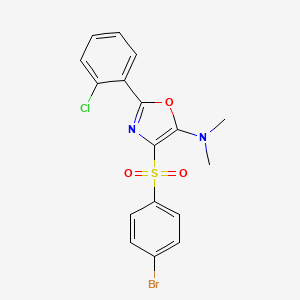 4-[(4-bromophenyl)sulfonyl]-2-(2-chlorophenyl)-N,N-dimethyl-1,3-oxazol-5-amine