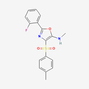 2-(2-fluorophenyl)-N-methyl-4-(4-methylphenyl)sulfonyl-1,3-oxazol-5-amine