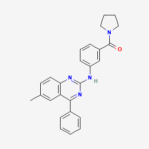 (3-((6-Methyl-4-phenylquinazolin-2-yl)amino)phenyl)(pyrrolidin-1-yl)methanone