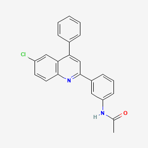 molecular formula C23H17ClN2O B3488301 N-[3-(6-chloro-4-phenylquinolin-2-yl)phenyl]acetamide 