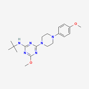 molecular formula C19H28N6O2 B3488307 N-tert-butyl-4-methoxy-6-[4-(4-methoxyphenyl)piperazin-1-yl]-1,3,5-triazin-2-amine 