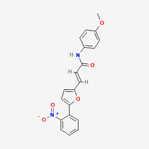 (E)-N-(4-methoxyphenyl)-3-[5-(2-nitrophenyl)furan-2-yl]prop-2-enamide