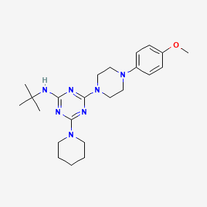 N-(tert-butyl)-4-[4-(4-methoxyphenyl)-1-piperazinyl]-6-(1-piperidinyl)-1,3,5-triazin-2-amine