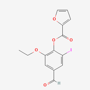 (2-Ethoxy-4-formyl-6-iodophenyl) furan-2-carboxylate