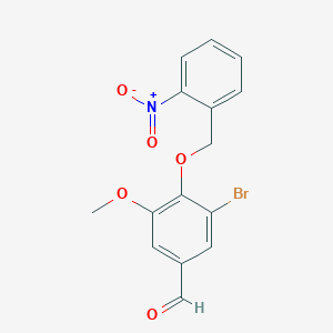 3-Bromo-5-methoxy-4-[(2-nitrophenyl)methoxy]benzaldehyde