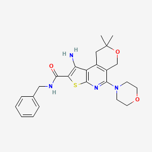 1-AMINO-N~2~-BENZYL-8,8-DIMETHYL-5-MORPHOLINO-8,9-DIHYDRO-6H-PYRANO[4,3-D]THIENO[2,3-B]PYRIDINE-2-CARBOXAMIDE