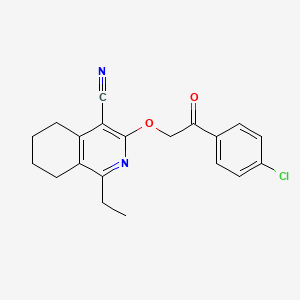 3-[2-(4-Chlorophenyl)-2-oxoethoxy]-1-ethyl-5,6,7,8-tetrahydroisoquinoline-4-carbonitrile