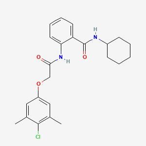 2-{[(4-chloro-3,5-dimethylphenoxy)acetyl]amino}-N-cyclohexylbenzamide