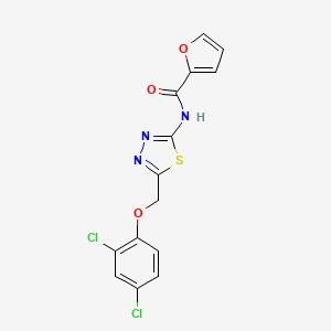 N-[5-[(2,4-dichlorophenoxy)methyl]-1,3,4-thiadiazol-2-yl]furan-2-carboxamide