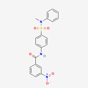 N-(4-{[methyl(phenyl)amino]sulfonyl}phenyl)-3-nitrobenzamide