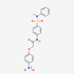 N-(4-{[methyl(phenyl)amino]sulfonyl}phenyl)-2-(4-nitrophenoxy)acetamide