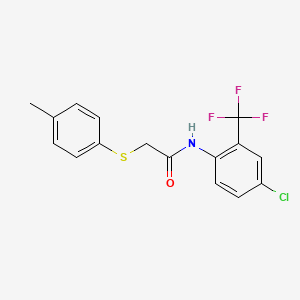 N-[4-chloro-2-(trifluoromethyl)phenyl]-2-[(4-methylphenyl)thio]acetamide