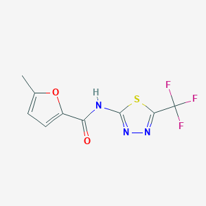 molecular formula C9H6F3N3O2S B3488470 5-methyl-N-[5-(trifluoromethyl)-1,3,4-thiadiazol-2-yl]-2-furamide 