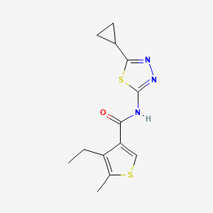 N-(5-cyclopropyl-1,3,4-thiadiazol-2-yl)-4-ethyl-5-methyl-3-thiophenecarboxamide