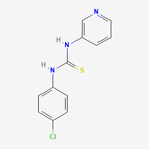 molecular formula C12H10ClN3S B3488511 N-(4-chlorophenyl)-N'-3-pyridinylthiourea 