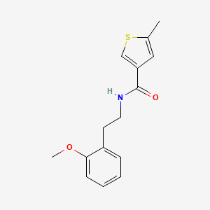 molecular formula C15H17NO2S B3488524 N-[2-(2-methoxyphenyl)ethyl]-5-methylthiophene-3-carboxamide 