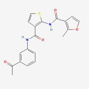 N-{3-[(3-acetylphenyl)carbamoyl]thiophen-2-yl}-2-methylfuran-3-carboxamide