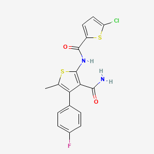 2-{[(5-CHLORO-2-THIENYL)CARBONYL]AMINO}-4-(4-FLUOROPHENYL)-5-METHYL-3-THIOPHENECARBOXAMIDE