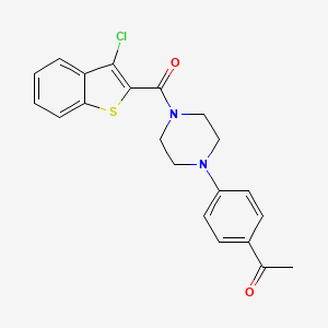 1-{4-[4-(3-CHLORO-1-BENZOTHIOPHENE-2-CARBONYL)PIPERAZIN-1-YL]PHENYL}ETHAN-1-ONE